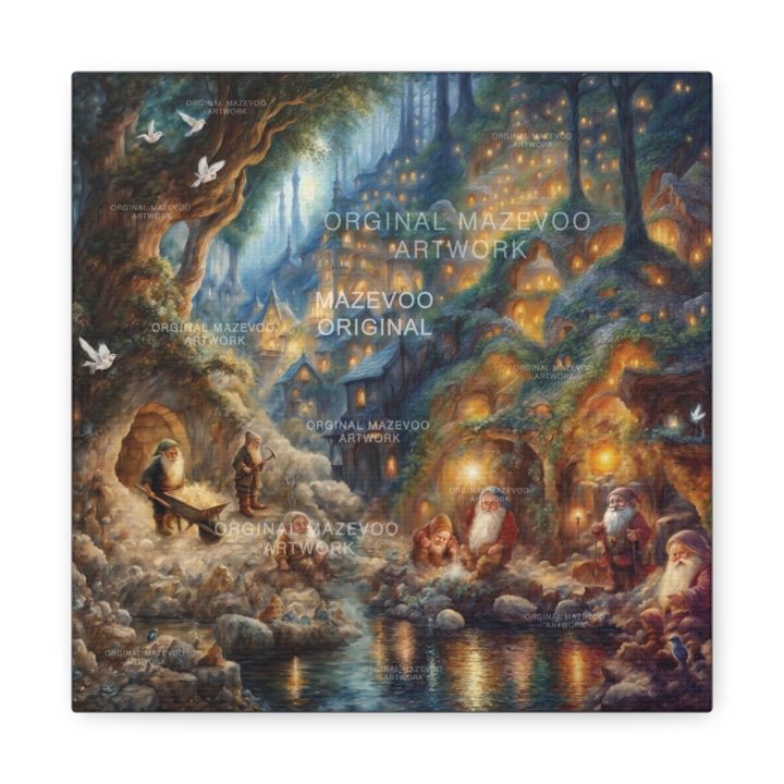 Snow White: Gems of the Seven Dwarfs Storybook Canvas Wall Art