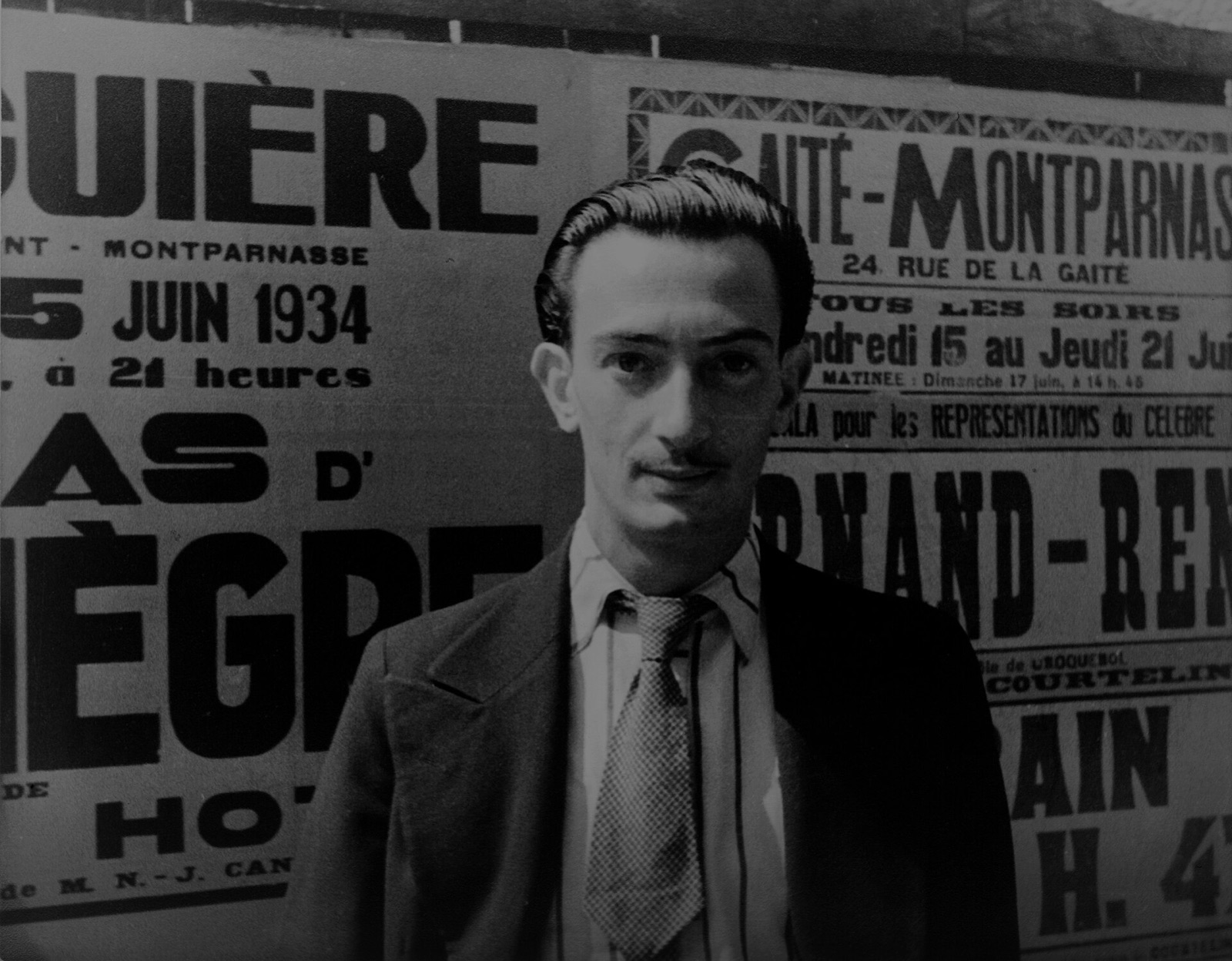 Salvador Dalí in Paris, photographed by Carl Van Vechten, 1934.