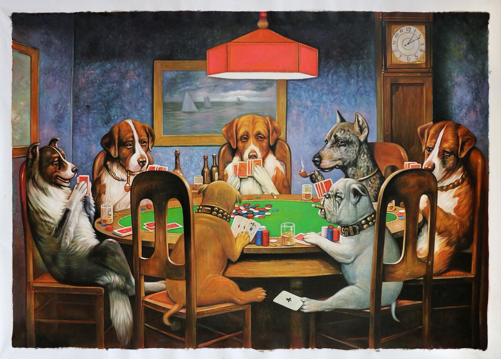 Cassius Marcellus Coolidge, A Friend in Need, published 1903. One painting in the Dogs Playing Poker series.