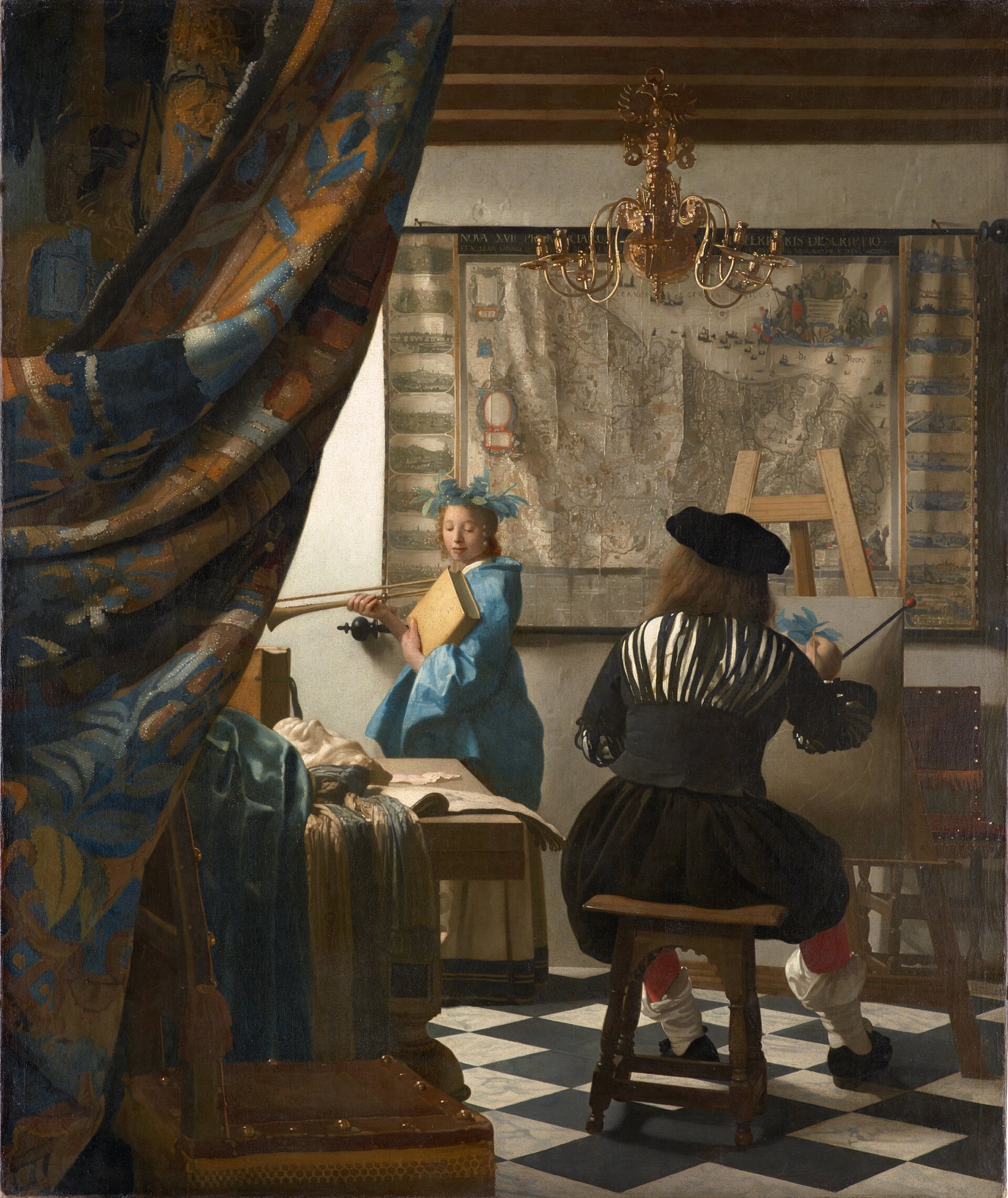 Johannes Vermeer, The Art of Painting. This studio scene is not presented as a verified portrait of Vermeer.