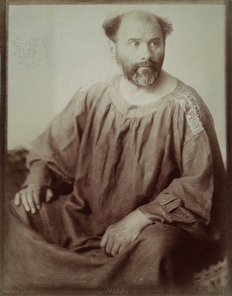 Gustav Klimt, photographed by Josef Anton Trčka, 1914.