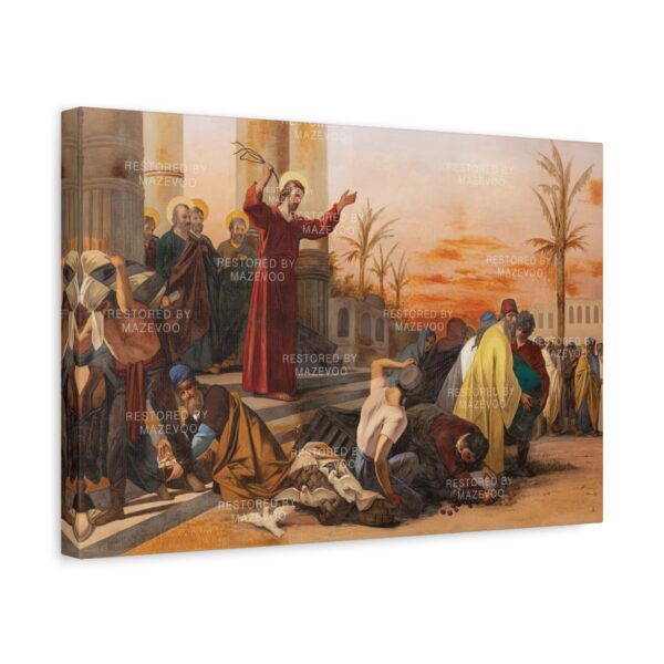 Jesus Cleanses the Temple (1982) | Stretched Canvas - Image 3