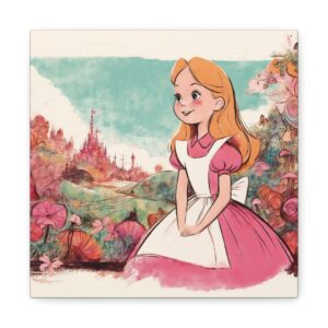 Alice adventures in wonderland: Petal Paradise | Stretched Canvas