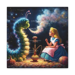 Alice: Alice Meets the Caterpillar | Stretched Canvas
