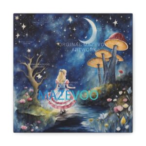 Alice's Adventures in Wonderland: Midnight Meadow | Stretched Canvas