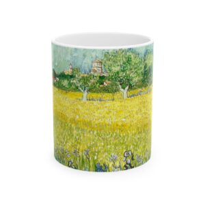 Field With Flowers Near Arles Mug (1888) | Van Gogh Mug