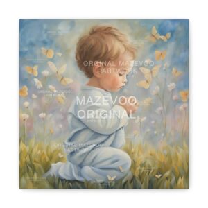 Baby Boy in Prayer | Mazevoo Original | Stretched Canvas