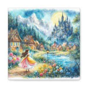 Beauty and the Beast: Belle's Village Charm | Stretched Canvas