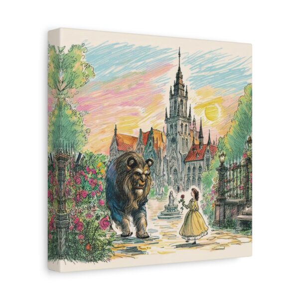 Beauty and the Beast: Majestic Fable | Stretched Canvas - Image 2