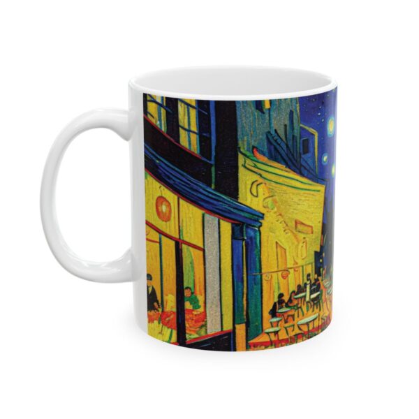 Cafe Terrace at Night Mug (1888) | Vincent Van Gogh Coffee Mug | 11 oz Ceramic - Image 3