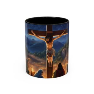 Christian Mug | Christs Crucification Gift For Men & Women | Religious Mug | Jesus Mug on the cross, Spiritual Ceramic Drinkware Hot Cold