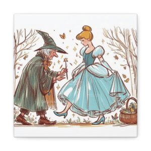 Cinderella : Encounter of the Fairy godmother | Stretched Canvas