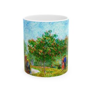 Garden with Courting Couples: Square Saint-Pierre (1887) | Vincent Van Gogh Mug 11 oz Ceramic