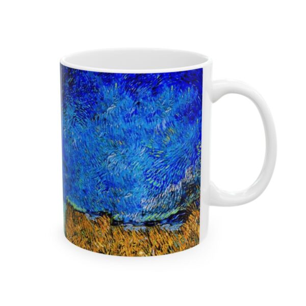 Road with Cypress and Star Mug (1890) | Vincent Van Gogh Coffee Mug - Image 4