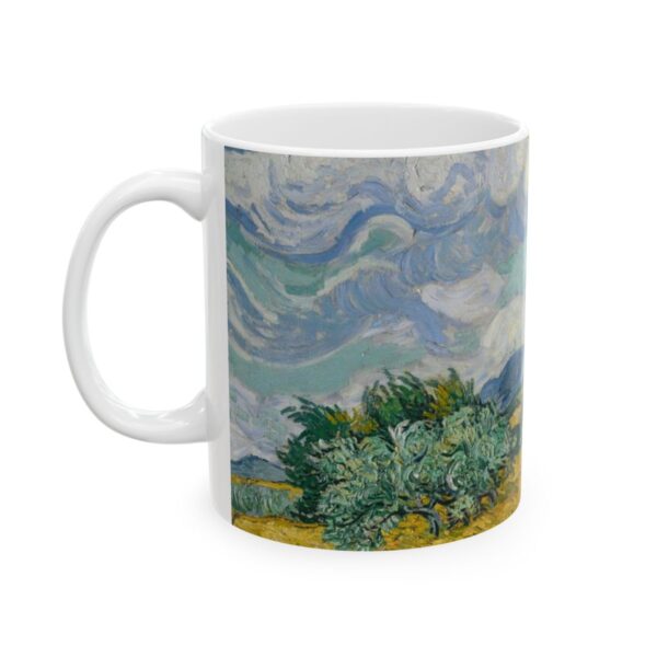 Wheat Field with Cypresses Mug (1889) | Vincent Van Gogh Coffee Mug - Image 3