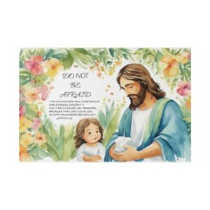 Do Not Be Afraid Painting Print, Floral Flower Original Bible Verse Wall Art Decor Nursery Decor Joshua 1:9 I've commanded you to be brave