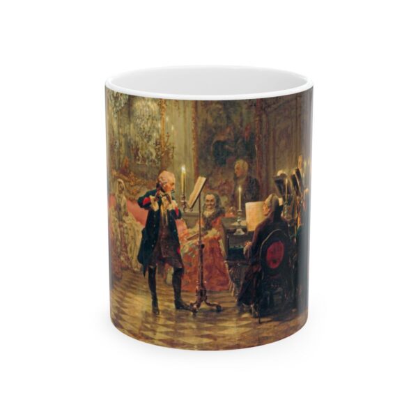 Flute Concert with Frederick the Great in Sanssouci Mug (1850) | Adolph Menzel Mug, Music Mug Classic 11 oz Cup Drinkware Art Gift Handmade