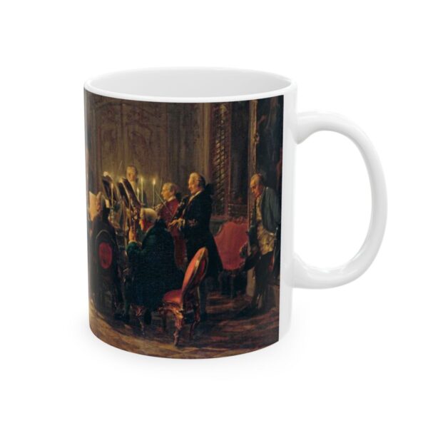 Flute Concert with Frederick the Great in Sanssouci Mug (1850) | Adolph Menzel Mug, Music Mug Classic 11 oz Cup Drinkware Art Gift Handmade - Image 4