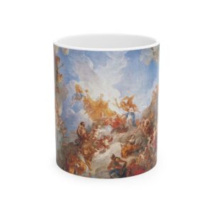 Francois Lemoyne Coffee Mug , The Apotheosis of Hercules Mug, Handmade Ceramic 11 oz 325ml Cup, Famous Painting Mug, Vintage classic Artwork