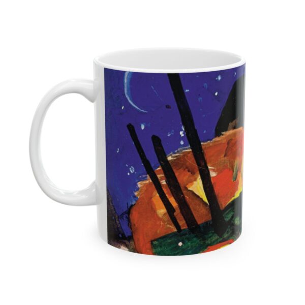 Franz Marc's Mug (1912) | Two Cats Coffee Mug | Famous Art Mug Drinkware Cup | Classic Historical Painting 11 oz Ceramic, Handmade Aesthetic - Image 3