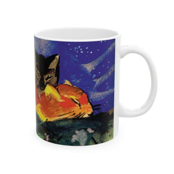 Franz Marc's Mug (1912) | Two Cats Coffee Mug | Famous Art Mug Drinkware Cup | Classic Historical Painting 11 oz Ceramic, Handmade Aesthetic - Image 4