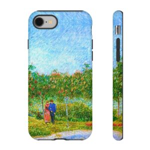 Garden with Courting Couples: Square Saint-Pierre Phone Case | Vincent Van Gogh Phone Case | Mazevoo Tough Case