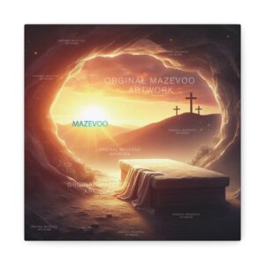 Jesus Easter Sunday Wall Art Print | Beautiful Tomb Christ is Risen Painting Canvas Jesus Christian Gift Religious, Classic Historical Decor