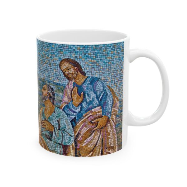 Jesus Gives Peter the keys to the Kingdom Mug, Cool Christian Cup, Jesus Mug Drinkware, Catholic Mug Gift Handmade Coffee Mug 11 oz Ceramic - Image 4