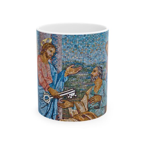 Jesus Gives Peter the keys to the Kingdom Mug, Cool Christian Cup, Jesus Mug Drinkware, Catholic Mug Gift Handmade Coffee Mug 11 oz Ceramic