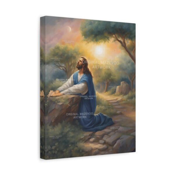 Jesus in the Garden Print, Agony in the Garden wall Art, Christ in Gethsemane Panting Reproduction, Original Contemporary Christian Artwork - Image 2