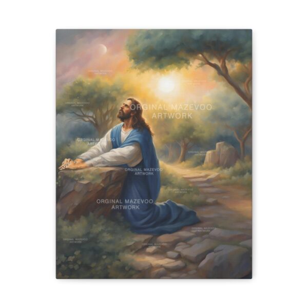 Jesus in the Garden Print, Agony in the Garden wall Art, Christ in Gethsemane Panting Reproduction, Original Contemporary Christian Artwork