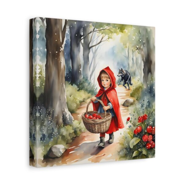 Little Red Riding Hood: A Hidden Gaze | Stretched Canvas - Image 2