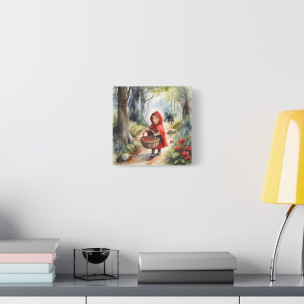 Little Red Riding Hood: A Hidden Gaze | Stretched Canvas - Image 3