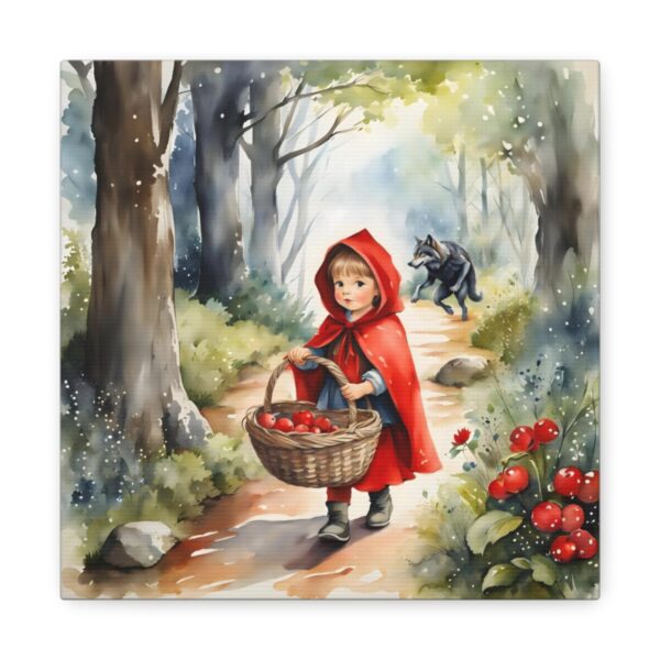 Little Red Riding Hood: A Hidden Gaze | Stretched Canvas