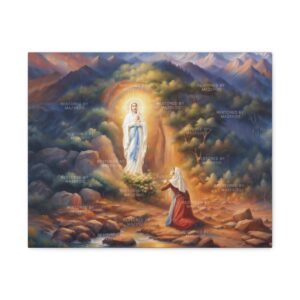 Mary Appearing To St Bernadette, Virgin Mary Wall Art Decor