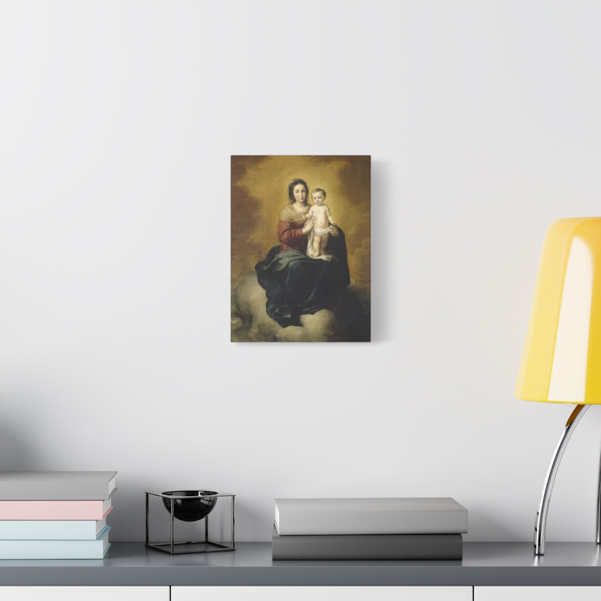 Mary With Child Stretched Canvas Wall Art (1670),  BartolomÃ© Esteban Murillo Print Deco Painting Decoration Poster Artwork Vintage Classic - Image 3