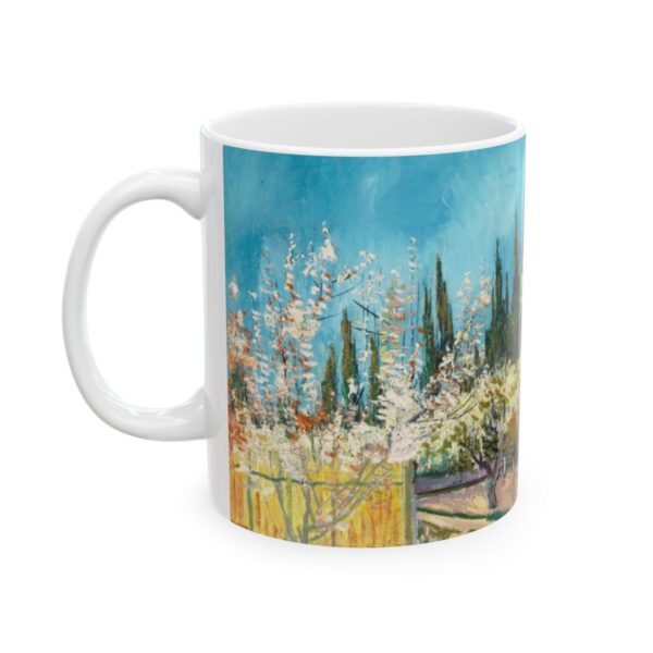 Orchard Bordered by Cypresses Mug (1888) | Van Gogh Mug | - Image 3