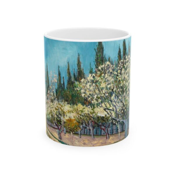 Orchard Bordered by Cypresses Mug (1888) | Van Gogh Mug |