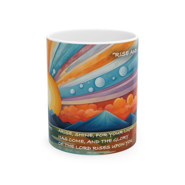 Rise & Shine Isaiah 60:1 Mug | Mazevoo Original | Coffee Mug