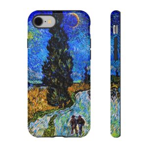 Road with Cypress and Star Phone Case (1889) | Vincent Van Gogh Phone Case | Mazevoo Tough Case