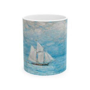 Sailing Mug | Sailboat on the Ocean | Ship Mug Cup Drinkware | Beautiful 11 oz Ceramic, Handmade Aesthetic Mug for Women Classic Mug For Men