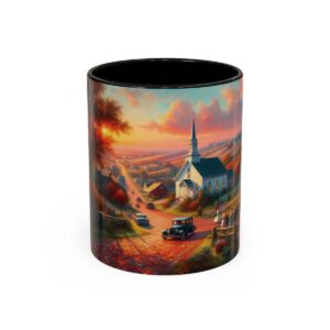 Scenic Church & Village Mug | Mazevoo Original | Coffee Mug
