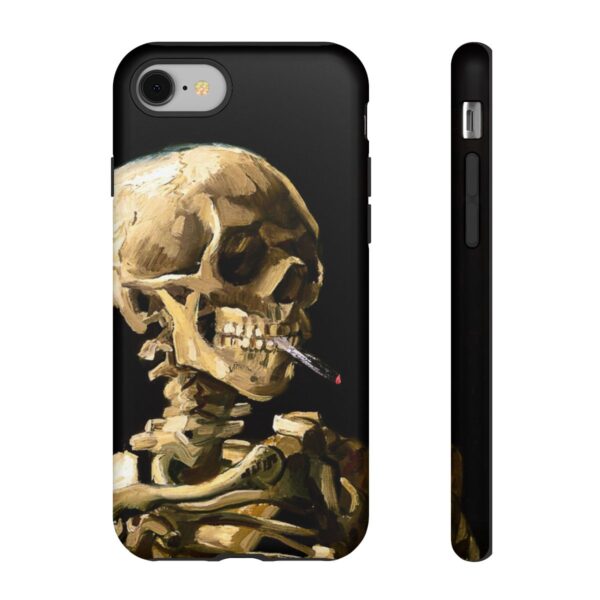 Skull of a Skeleton with Burning Cigarette Phone Case (1885) | Vincent van Gogh Phone Case | Mazevoo Tough Case - Image 2