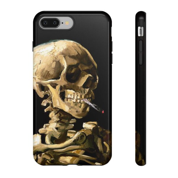 Skull of a Skeleton with Burning Cigarette Phone Case (1885) | Vincent van Gogh Phone Case | Mazevoo Tough Case - Image 3