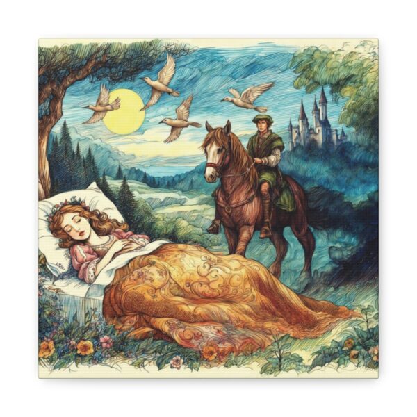 Sleeping Beauty: Midnight's Slumber | Stretched Canvas