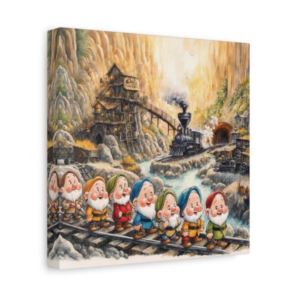 Snow White: The Youthful Seven Dwarfs Enchanted Mine | Stretched Canvas - Image 2