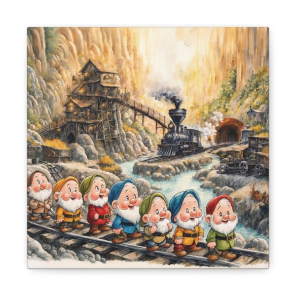 Snow White: The Youthful Seven Dwarfs Enchanted Mine | Stretched Canvas