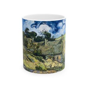 Van Gogh Coffee Mug | Thatched Cottages Mug (1890) | 11 Oz Ceramic Handmade