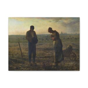 The Angelus Print Canvas,  Jean-FranÃ§ois Millet Print Decor, Angelus Canvas  Reproduction Painting Poster Artwork, Classic Men Gift Present