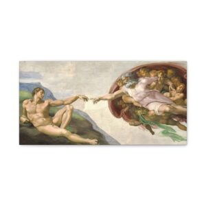 The Creation of Adam Print, The Creation of Adam Stretched Canvas, Sistine Chapel Painting, Biblical Decor Artwork, Christian Decoration Men